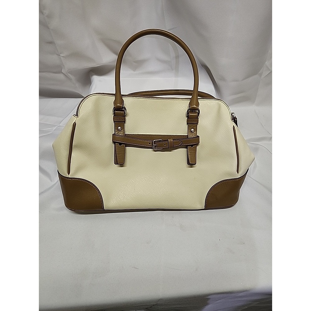 Tumi Verona Double Zip Satchel Villa Bag Purse SAND COATED Twill 73106SN